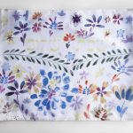 Hand painted challah cover flowers
