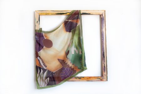 Forest - hand-painted silk scarf