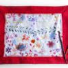 Red flowers challah cover
