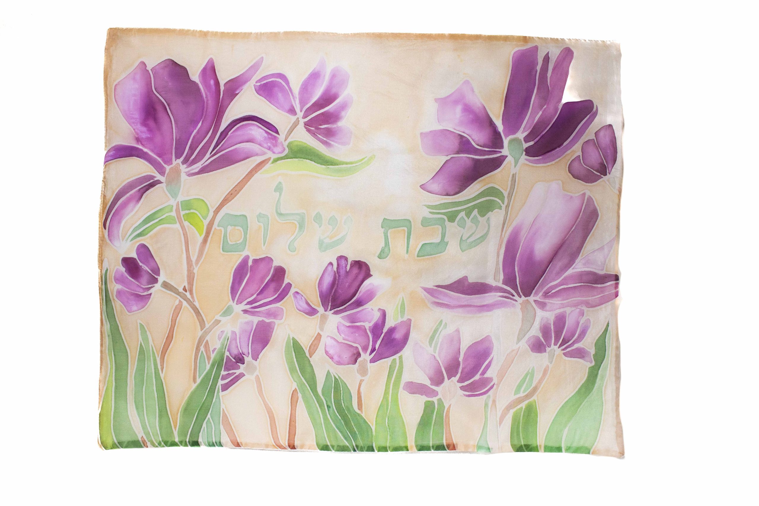 Shabbat Blooms challah cover