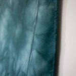 Hand-dyed silk scarf deap teal, square shape (90x90 cm), ideal as a Jewish head covering or tichel.