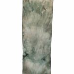 Hand-dyed silk scarf in forest green and pink tones – Silk Fragment No.4 by Avigael Creation