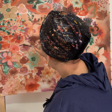 Behind the scenes: how I create a hand-painted silk piece