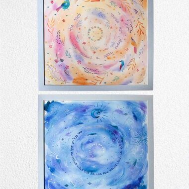 Behind a Custumized Hand-Painted Painting