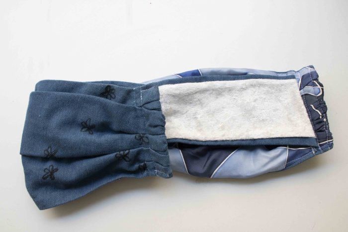 modest turban full coverage denim