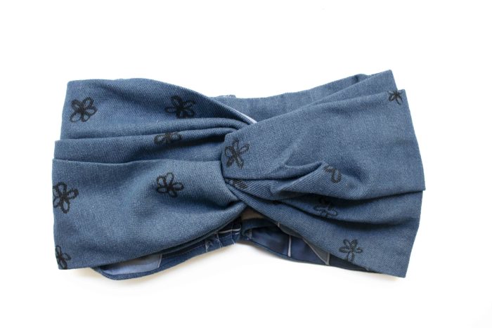 handmade denim head wrap full coverage