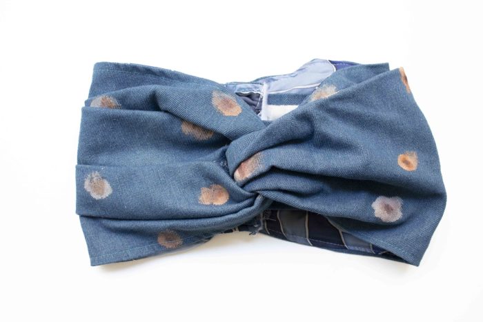 modest turban full coverage denim