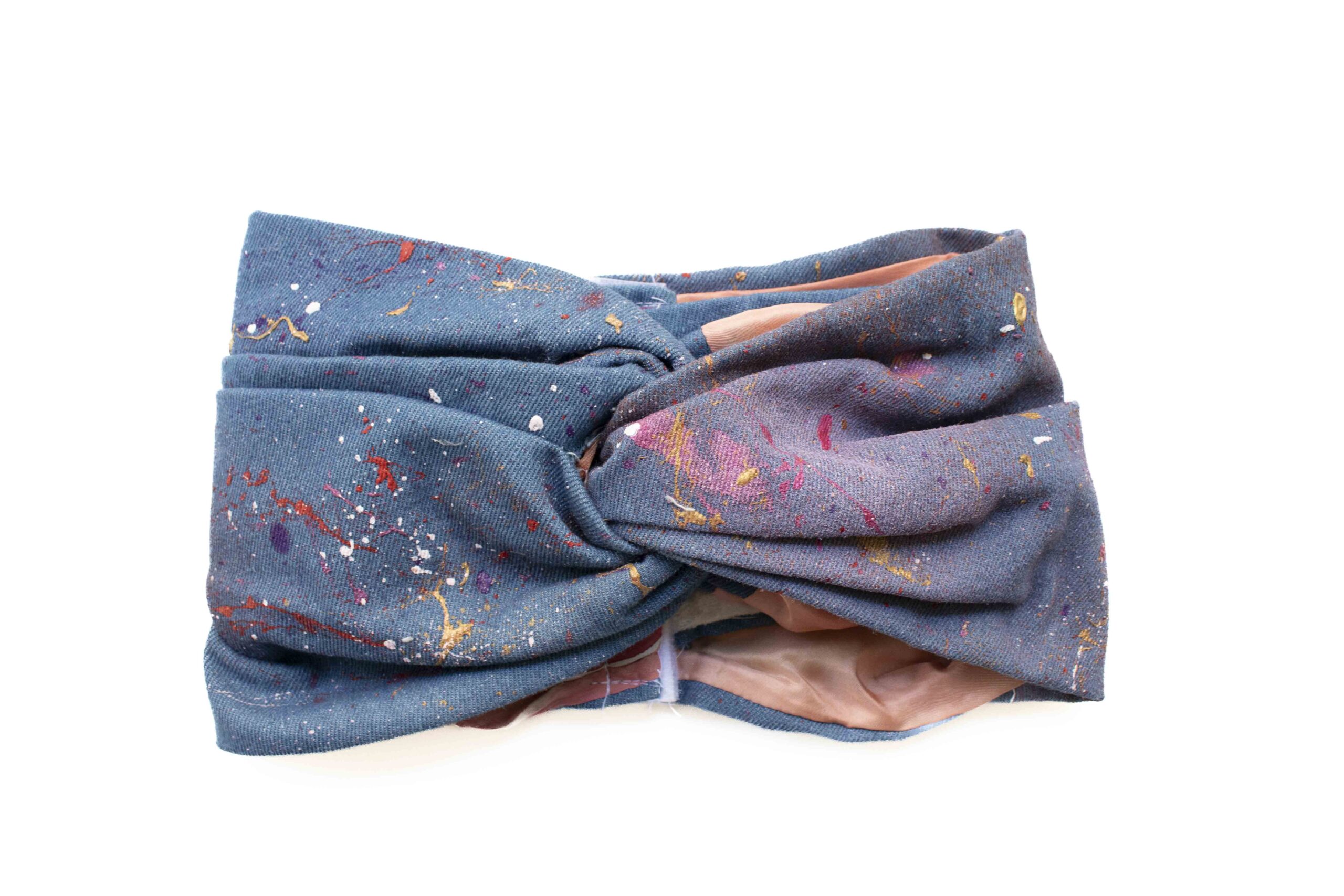 modest denim turban handmade