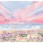 floral personalized Hebrew baby name print