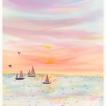sailboat personalized Hebrew baby name print